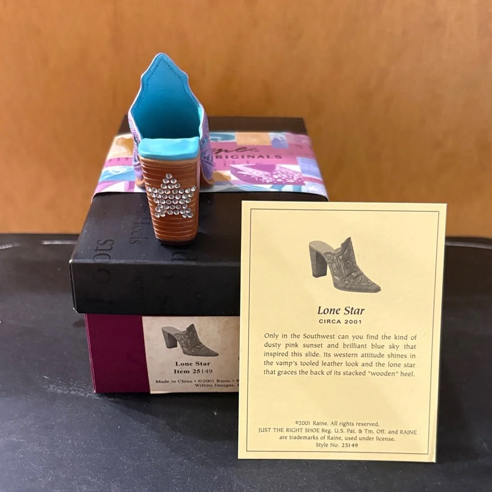 Just The Right Shoe Purple and Blue Mules - Picture 3 of 5